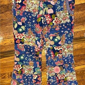 Room Seven Floral Patchwork Corduroy Flare Kids Pants